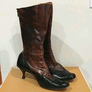CYDWOQ Vintage Hand-Sculpted Leather Boots W39